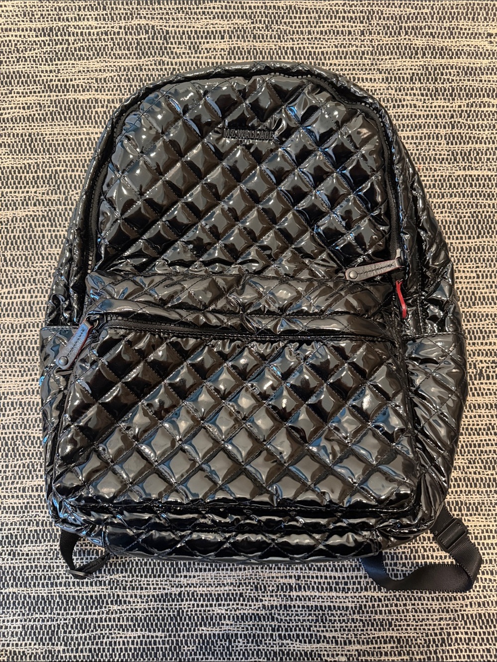 Mz Wallace Black Patent Backpack